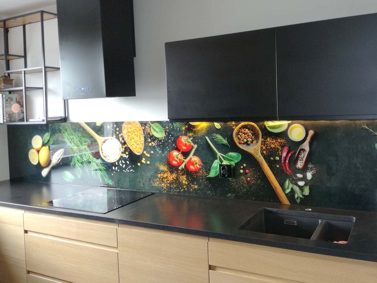 Panel szklany warzywa